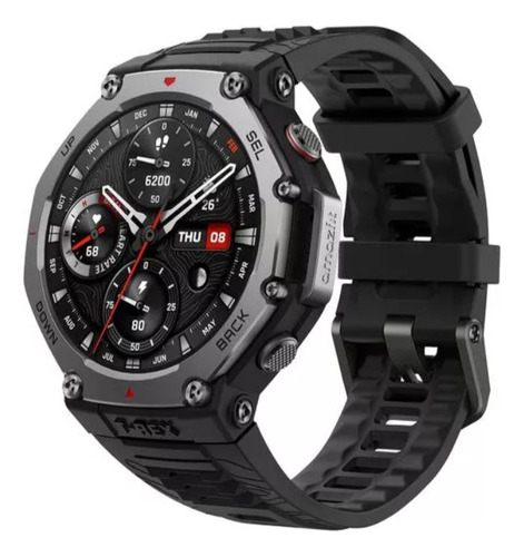 Reloj Amazfit T-rex 3 Onyx con caja de ónix de 48,5 mm y pulsera de ónix