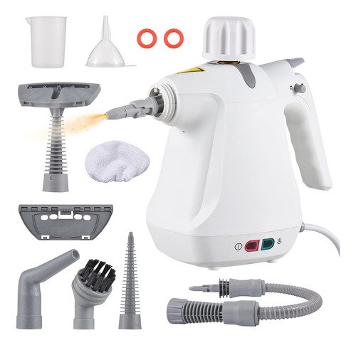 Limpador A Vapor Portátil Pressurizado Para Múltiplas Superfícies Com 11 Acessórios, Reservatório De 450ml, Limpador A Vapor Multiuso Para Casa | Estofados