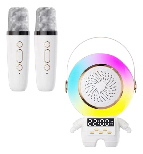 . Máquina De Karaokê Com Microfones E Luzes 2 Microfones