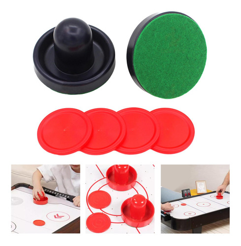 Empujadores De Air Hockey Y Discos De Air Azul Oscuro