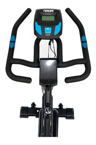 Bicicleta ergométrica Fokus Sprint Pro cor preto e azul