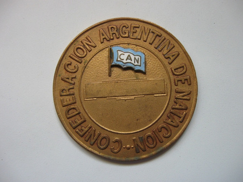 Medalla Confederacion Argentina De Natacion Bronce Y Esmalte