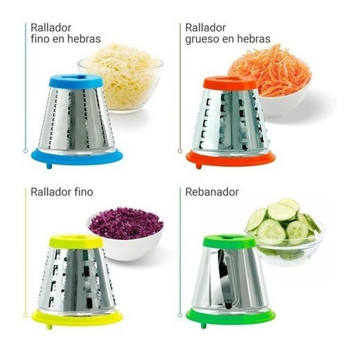 Imagen 8 de 9 de Rallador Eléctrico Smart-tek Easy Chop Verduras Queso Rebanador