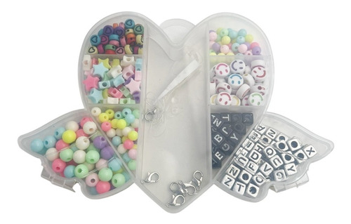 Kit Bijou Infantil Para Armar Pulseras Collares Perlas Forma