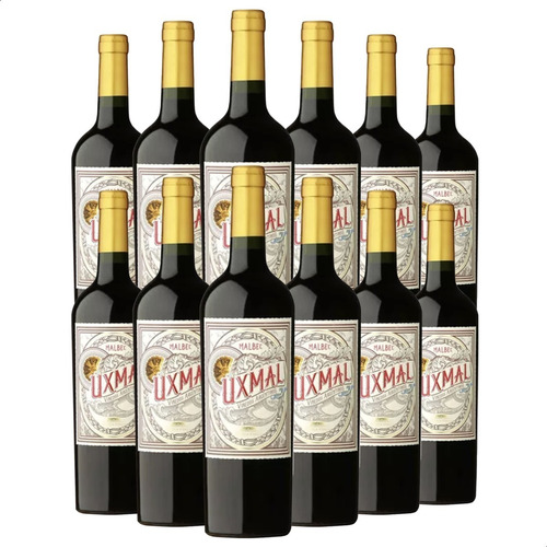 Vino Tinto Uxmal Malbec Botella - Pack X12