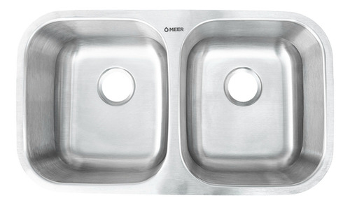 Meer Faucets By Cnx, Tarja Acero Inoxidable Doble Tina Para Submontar Con Medidas De 82 Cm * 47 Cm, Calibre 22, (profundidad De 22 Cm)