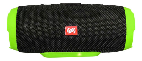 Alto-falante Shutt Storm 3 portátil com bluetooth waterproof preto e verde 