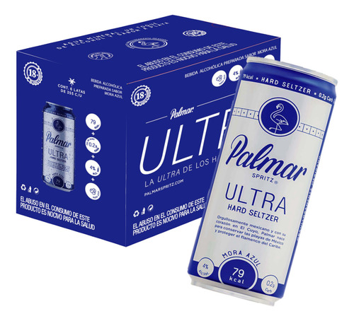 Cooler Palmar Mora Azul 6pack de 355ml