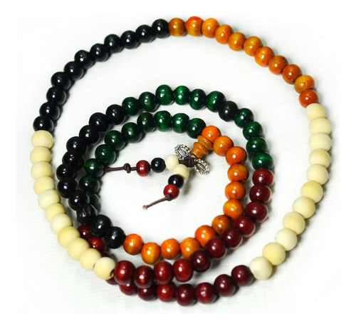 Vv8oo Pulsera De Cuentas De Madera Collar De Cuentas De Orac