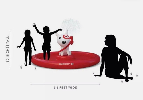 Chapoteadero Fuente Inflable Con Aspersor De Agua Target Rojo
