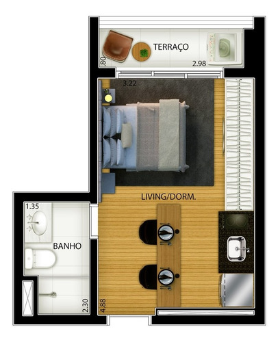 Imagem 10 de 14 de Studios Nas Melhores Regiões, Mensais À Partir De R$500,00