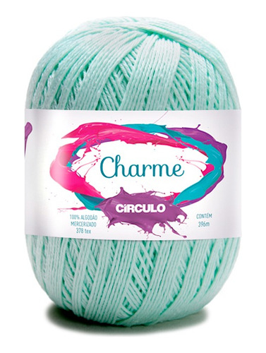 Linha Charme Círculo 150gr Crochê Tricô 100% Algodão 396mts Cor Verde Candy