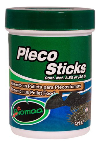 Biomaa Pleco Sticks 80g Alimento Peces Fondo Acuario Pecera Dulce Tropical
