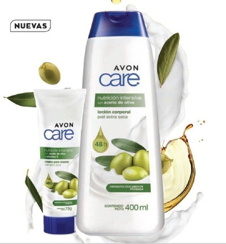 Set X2 Avon Care Oliva    Combo Cuerpo 400ml+mano 75g