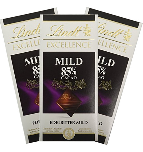 Chocolate Lindt Excellence 85% Dark 100g (3x)