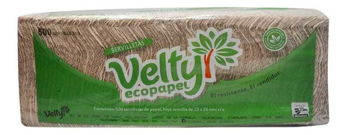 3 Paquetes De 500 Servilletas Velty Ecológicas Biodegradable