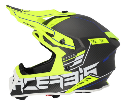 Casco Motocross Acerbis Carbono Amarillo Negro M - Cafe Race