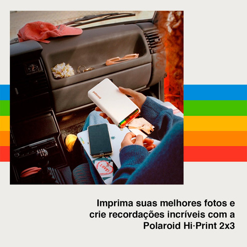 Impressora Polaroid Hi-print 2x3 Fotos Via Celular Bluetooth