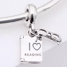 Cuentas Originales De Lectura De Amor Con Gafas Para Pulsera