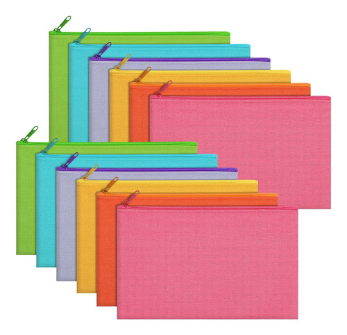 Bolsa De Maquillaje De Lona Negra, 12 Piezas Multiusos