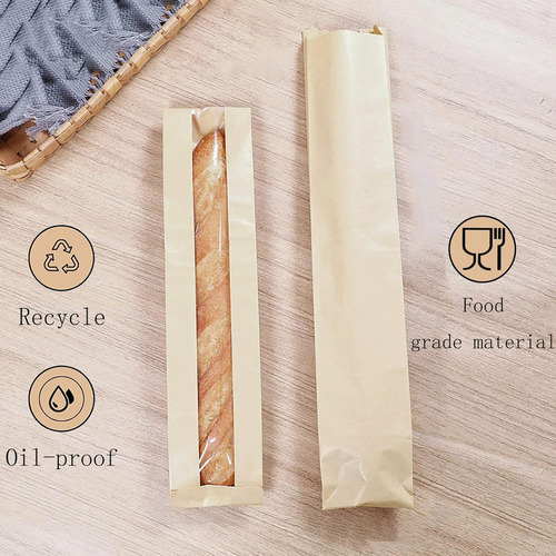 ~ .pacote De 100 Sacos De Baguete Bewinnd, Sacos De Pão De