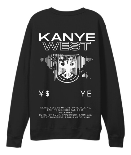 Sudadera Sin Gorro Kanye West Sueter 