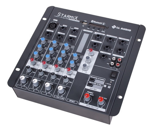 Mesa Som 4 Canais Usb Efeito Microfone Line Usfx402 Bt Nca