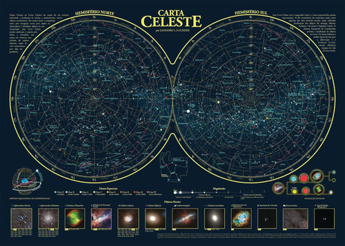 Carta Celeste - Mapa Completo Do Céu Com Objetos Messier