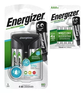 Cargador Energizer Pro Con 4 Pilas Aa Y 4 Pilas Aaa