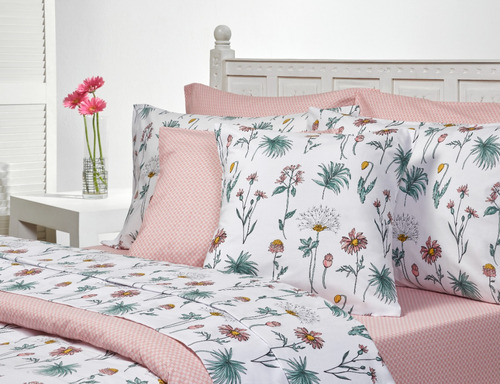 Imagen 8 de 10 de Juego De Sabanas Danubio Classic 2 ½ 144 Hilos Queen Size