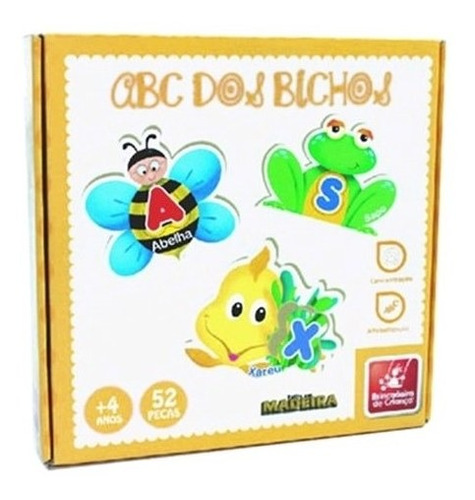 Jogo Educativo Abc Dos Bichos Madeira Brincadeira De Criança