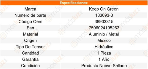 Tensor Hidraulico Distribucion Beetle L4 1.9l 98_04 1342396