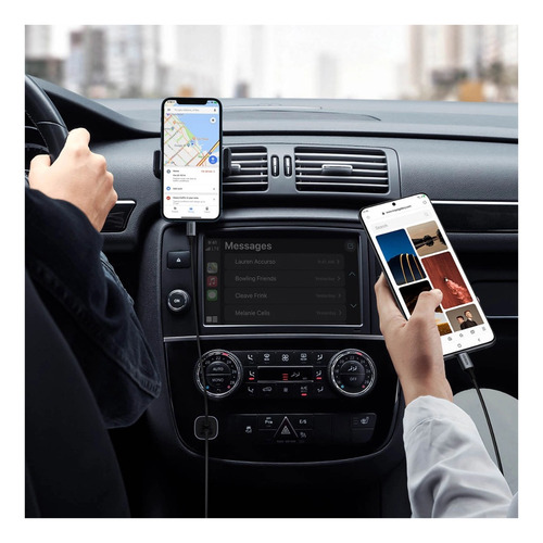 Cargador De Auto Carga Rápida Doble Puerto Usb-a - Usb-c