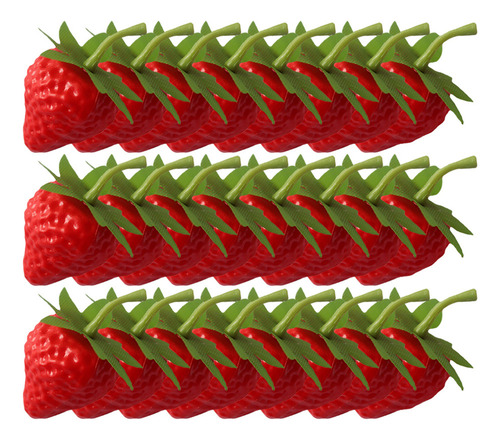 Nuevo Fresas Realistas Simuladas Con Fresa, 40 Unidades