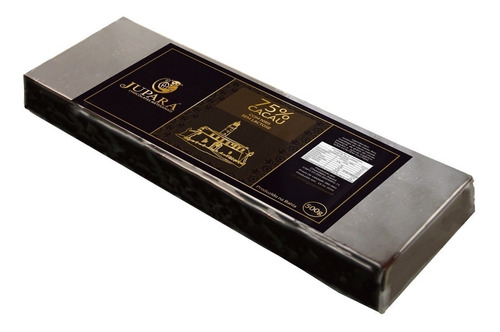 Chocolate 75% Com Nibs, Sem Lactose - Barra 500g