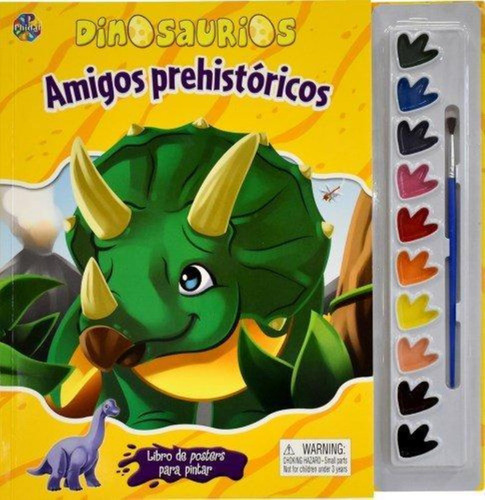 Dinosaurios Amigos Prehistoricos Libro De Posters Para Pinta