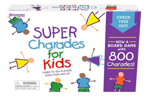 Super Charades For Kids Board Game - El Juego Familiar 'no R