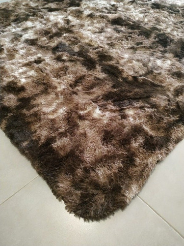 Alfombra Pelo Largo Costa Oro Shaggy Color Marrón Felpudo - De 2m X 1.5m 2 M 1.5 M Felpudo Marrón