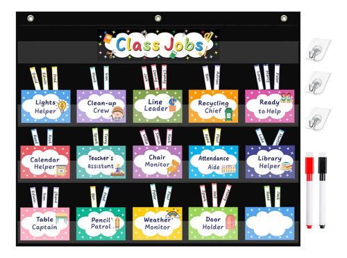Gráfico De Trabajos Clase 70 Tarjetas De Pizarra Color...