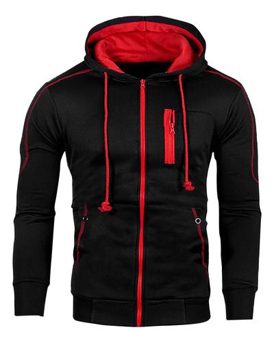 Abrigo Deportivo Para Hombre, Moderno, Color Contrastante, L