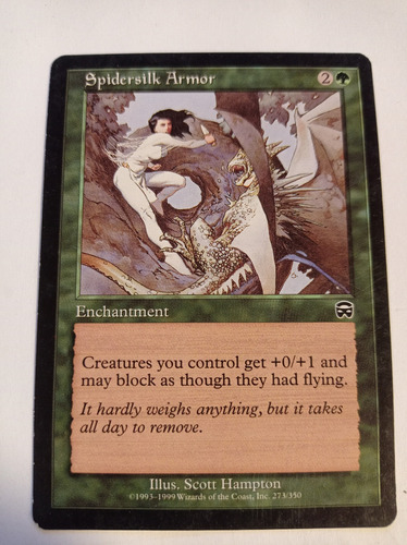 Carta Magic Spidersilk Armor [merc Masques] Mtg Enchantment