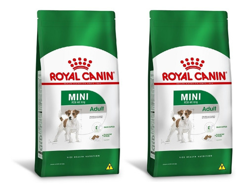 Ração Mini Adult-10 Meses A 8 Anos Royal Canin 1kg Kit 2 Uni