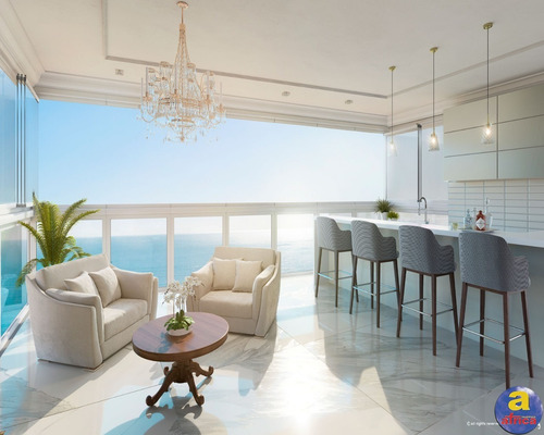 Imagem 16 de 16 de Em Construção | Luxuoso Apartamento 4 Suítes Sendo 1 Master, 3 Vagas De Garagem Na Meia Praia Em Itapema/sc - Imobiliária África - Ap00827 - 70288196