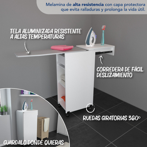 Mueble Centro De Planchado Plegable Tabla Planchar