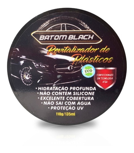 Cera Revitalizador Parachoque De Plasticos Auto Batom Black