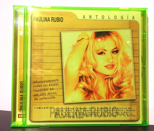 Paulina Rubio Antología Cd Edición Neón