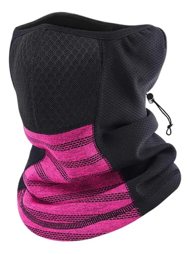 Invierno Cuello Polaina Media Mascarilla Bufanda Cuello Rojo