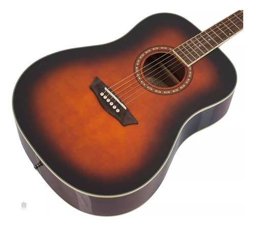 Violão Elétrico Washburn Wd7satb Sólido + Bag Avs Estofada Cor Laranja-escuro Material Do Diapasão Ébano Orientação Da Mão Destro