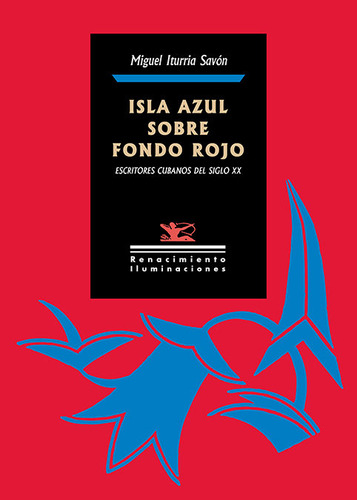 Libro Isla Azul Sobre Fondo Rojo