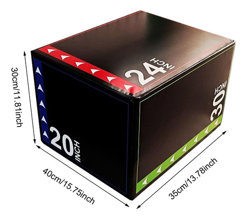 Jump Box 3 En 1 Versátil Caja De Agilidad, 40cmx30cmx35cm